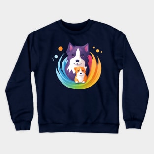 cat and dog are friends Crewneck Sweatshirt